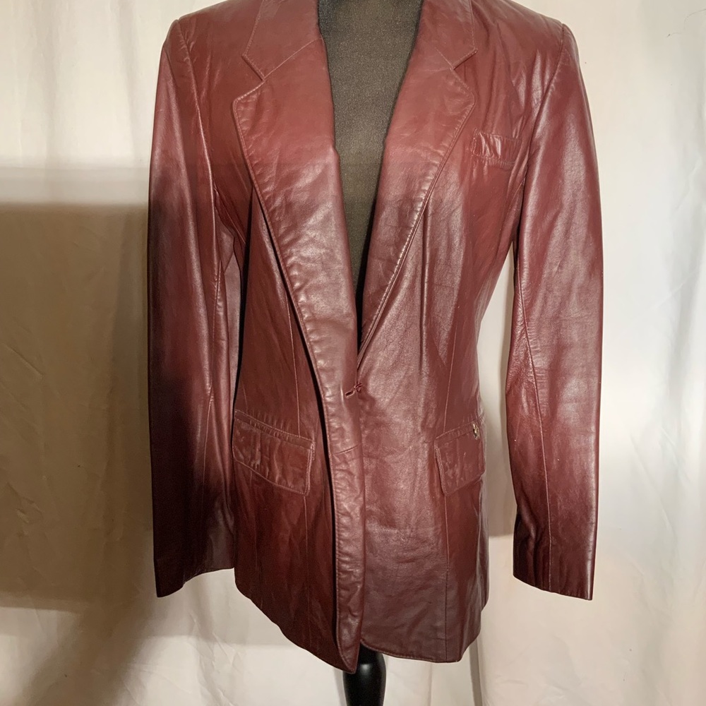 Vintage Aigner leather blazer